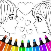 Valentines love coloring book